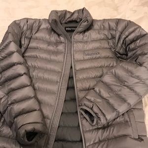 Marmot silver puffer coat